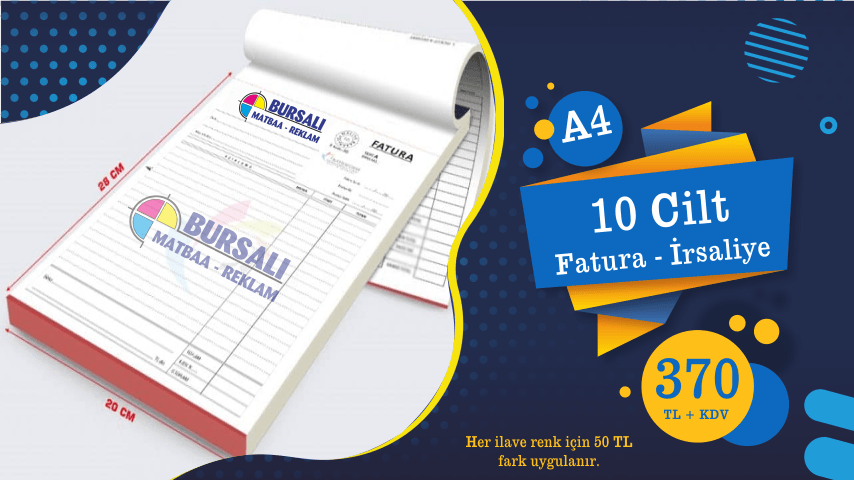a4 fatura fiyatları 10 cilt