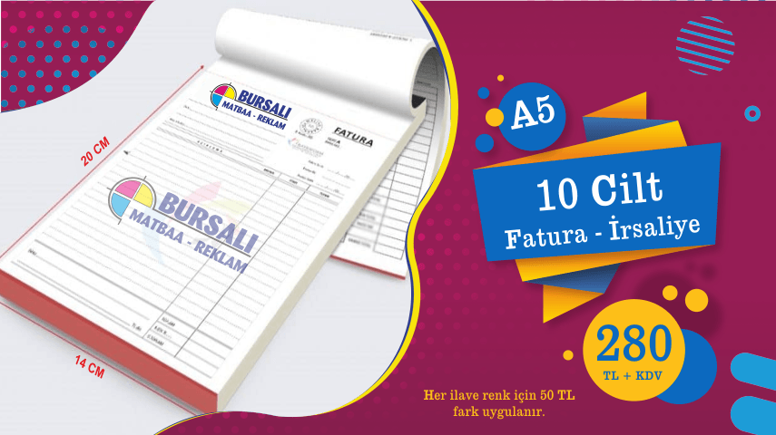 a5 fatura fiyatları 10 cilt 