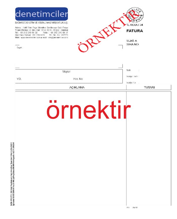 Sürekli form fatura