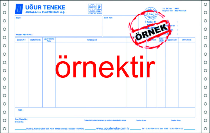 Sürekli form fatura