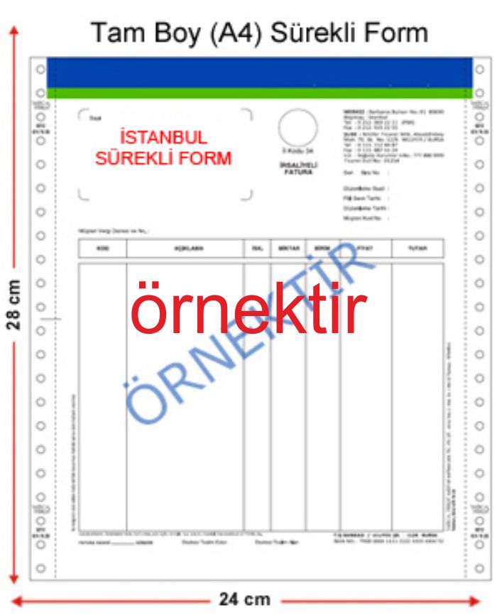 Sürekli form fatura